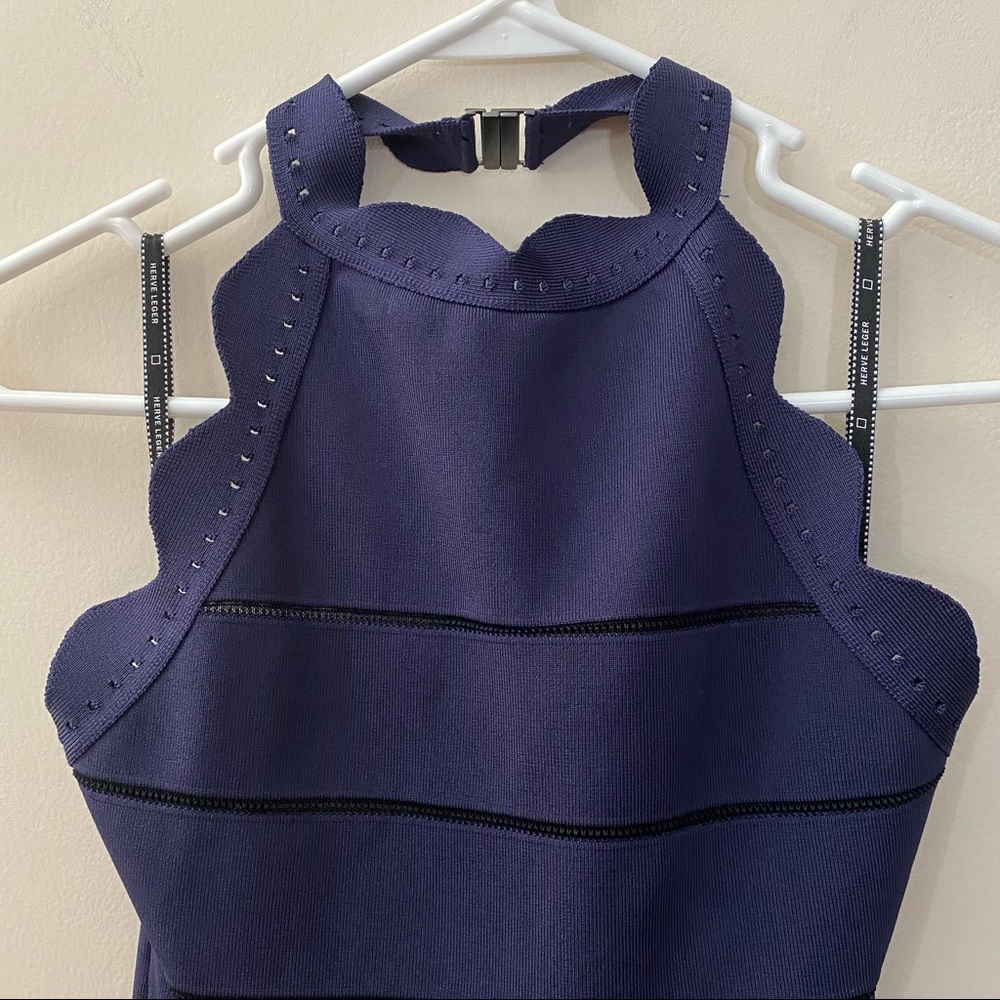 ✨8x HP✨Herve Leger Scallop Edge Mini Dress NWT - Picture 7 of 10